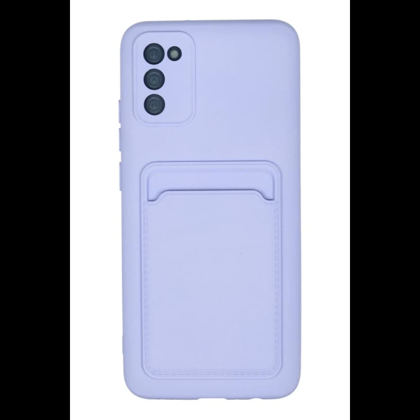 Newface Samsung Galaxy A02S Kılıf Kelvin Kartvizitli Silikon - Lila