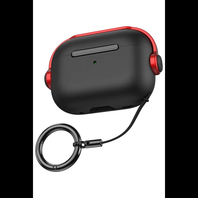 Newface Apple Airpods 3 (3.nesil) Cool Kılıf - Siyah-Kırmızı