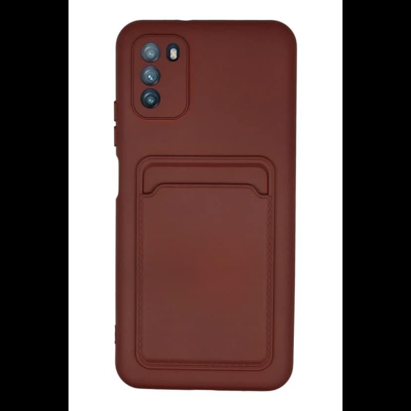 Newface Xiaomi Pocophone M3 Kılıf Kelvin Kartvizitli Silikon - Bordo