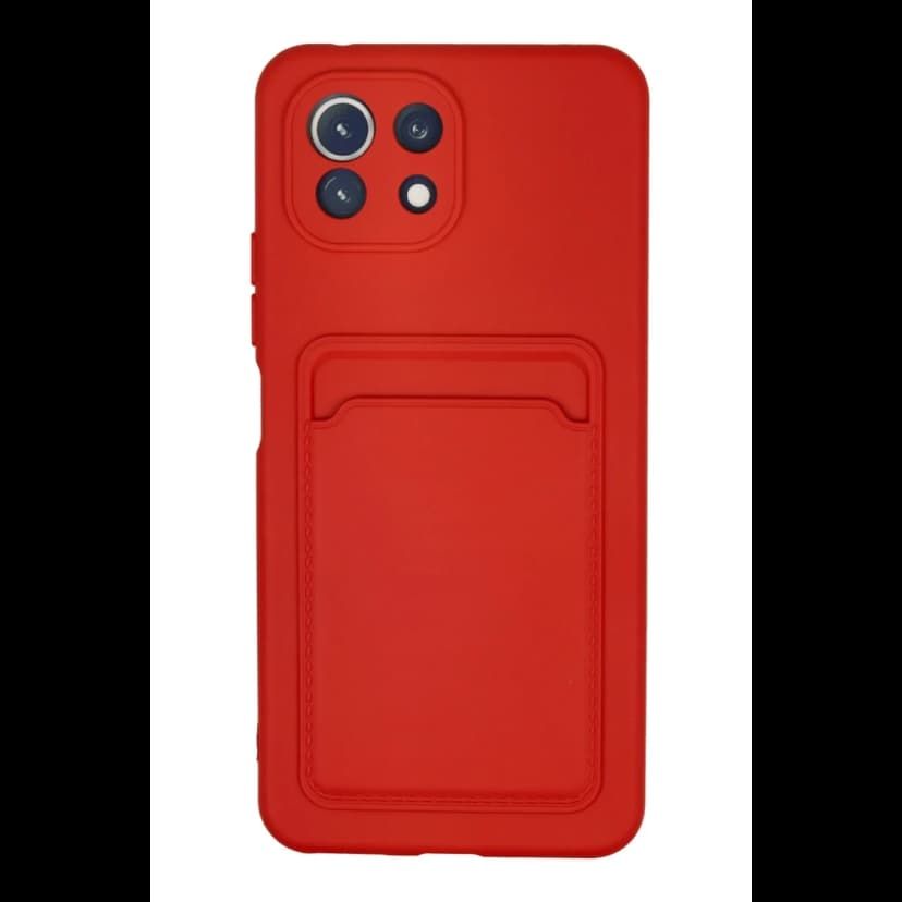 Newface Xiaomi Mi 11 Kılıf Kelvin Kartvizitli Silikon - Kırmızı