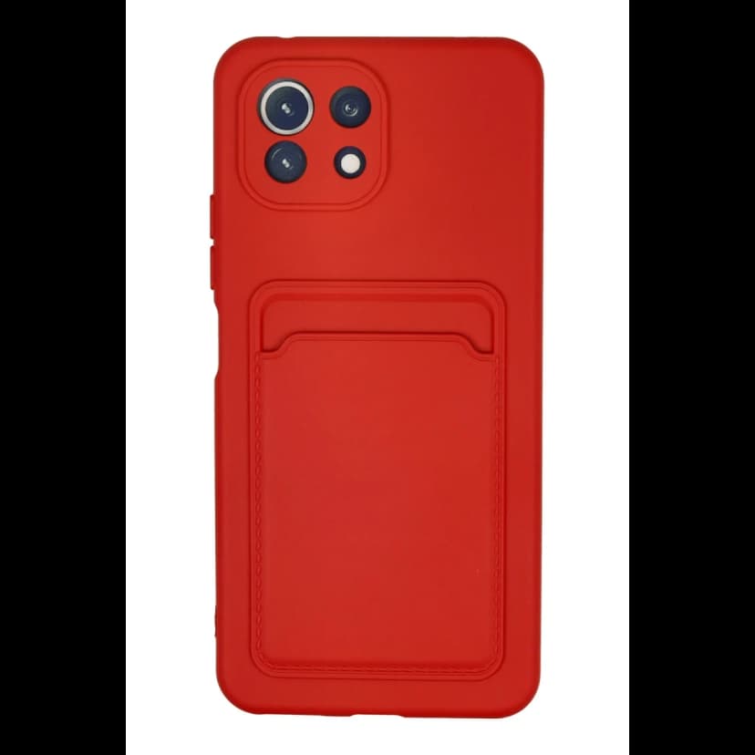 Newface Xiaomi Mİ 11 Lite Kılıf Kelvin Kartvizitli Silikon - Kırmızı