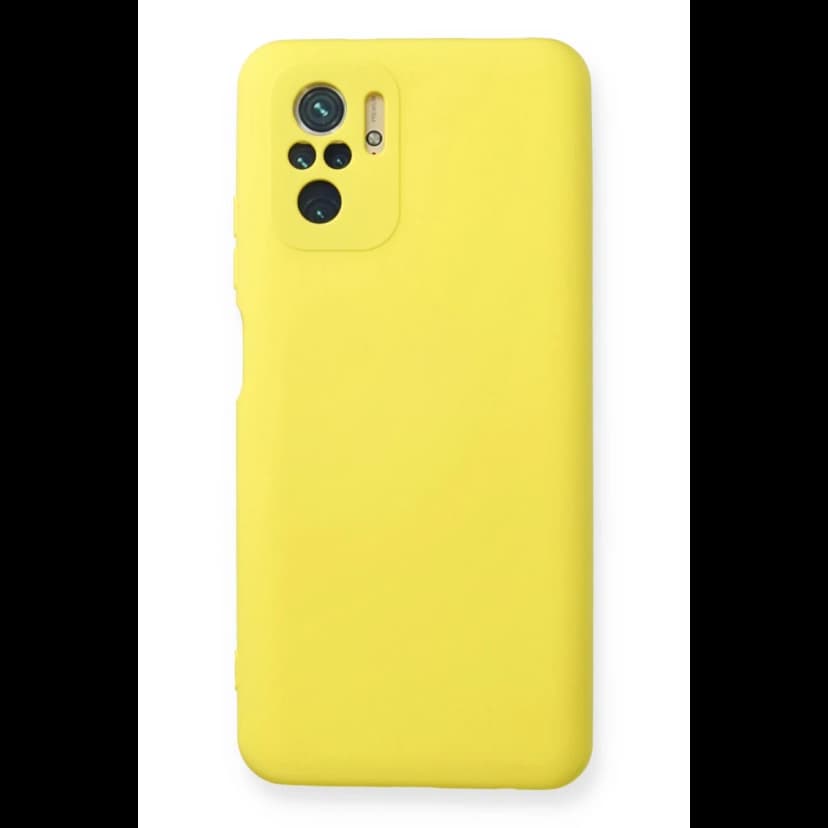 Newface Xiaomi Redmi Note 10 Kılıf Nano içi Kadife Silikon - Sarı