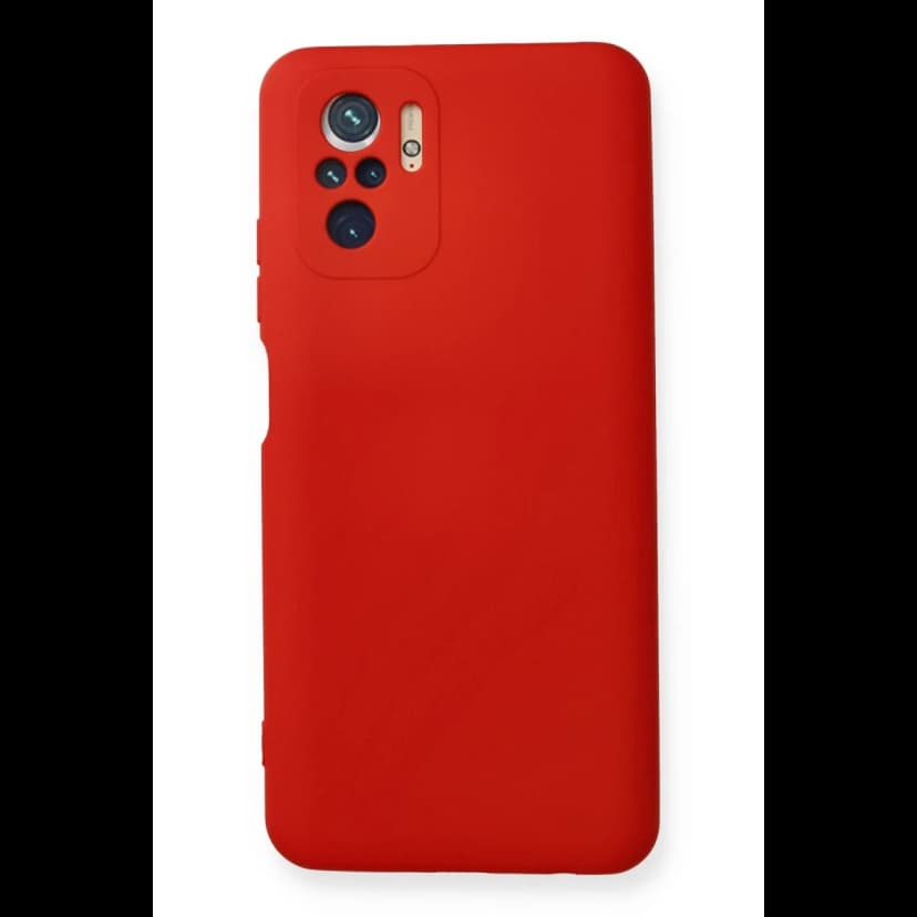 Newface Xiaomi Redmi Note 10 Kılıf Nano içi Kadife Silikon - Kırmızı