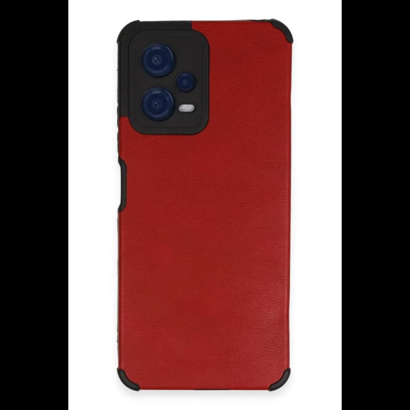 Newface Xiaomi Redmi Note 12 5G Kılıf Loop Deri Silikon - Kırmızı