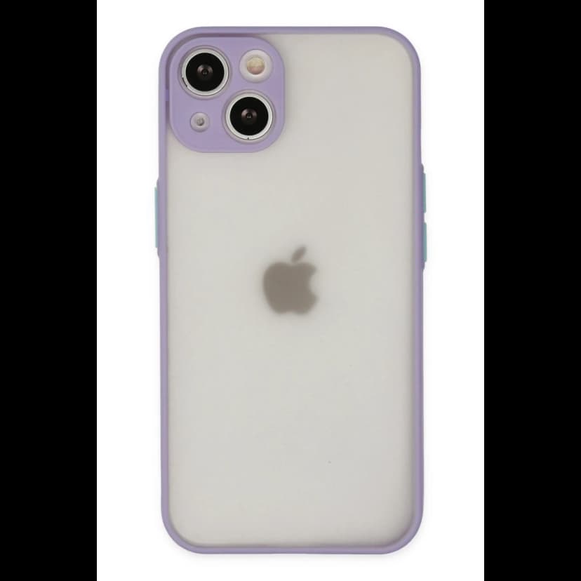 Newface Apple iPhone 14 Kılıf Montreal Silikon Kapak - Mor