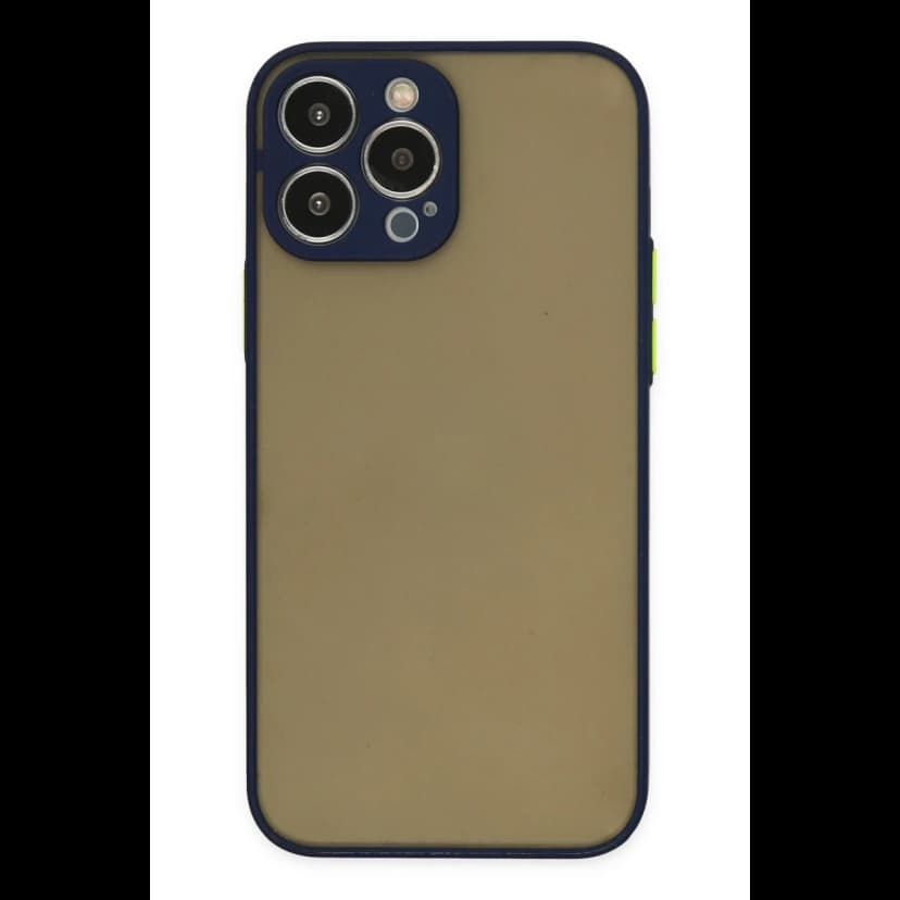 Newface Apple iPhone 14 Pro Kılıf Montreal Silikon Kapak - Lacivert