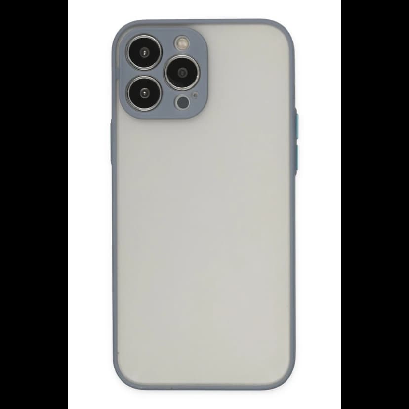 Newface Apple iPhone 14 Pro Kılıf Montreal Silikon Kapak - Gri