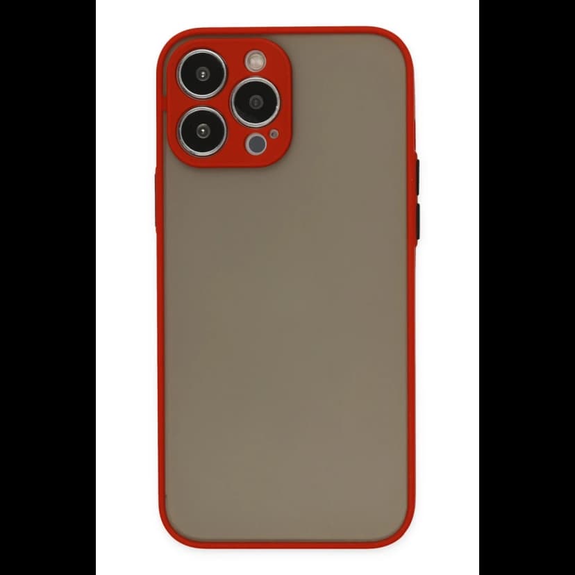 Newface Apple iPhone 14 Pro Max Kılıf Montreal Silikon Kapak - Kırmızı