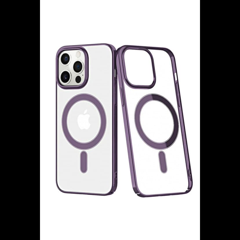 Newface Apple iPhone 13 Pro Kılıf Element Magneticsafe Sert Kapak - Derin Mor
