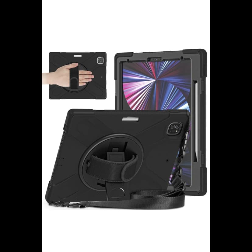 Newface Apple iPad Pro 12.9 (2020) Kılıf Amazing Tablet Kapak - Siyah