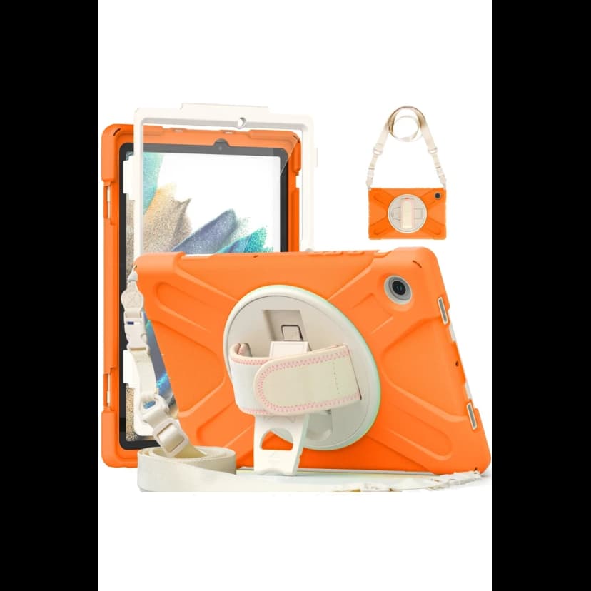 Newface Samsung Galaxy X200 Tab A8 10.5 Kılıf Amazing Tablet Kapak - Turuncu