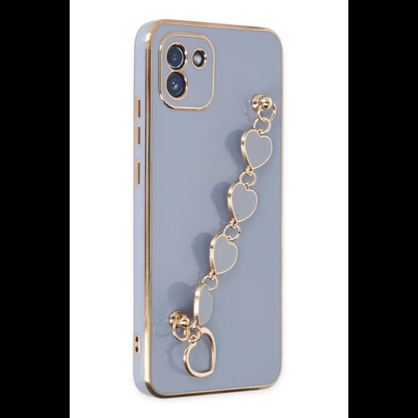 Newface Samsung Galaxy A03 Kılıf Esila Silikon - Gri