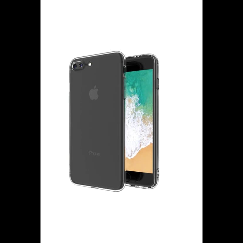 Newface Apple iPhone 8 Plus Kılıf Deluxe 2mm Şeffaf Silikon