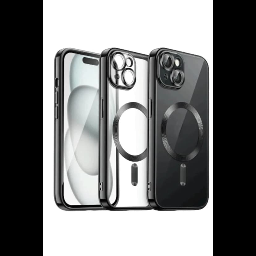 Newface Apple iPhone 15 Kılıf Kross Magneticsafe Kapak - Siyah