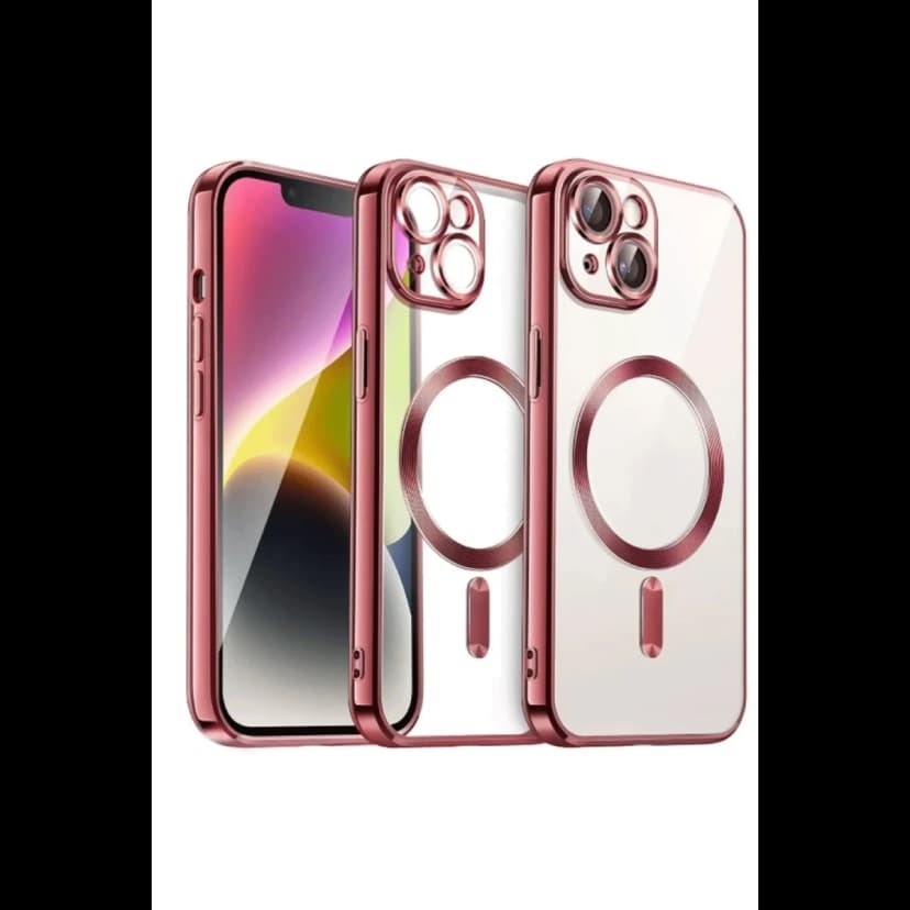 Newface Apple iPhone 15 Kılıf Kross Magneticsafe Kapak - Kırmızı