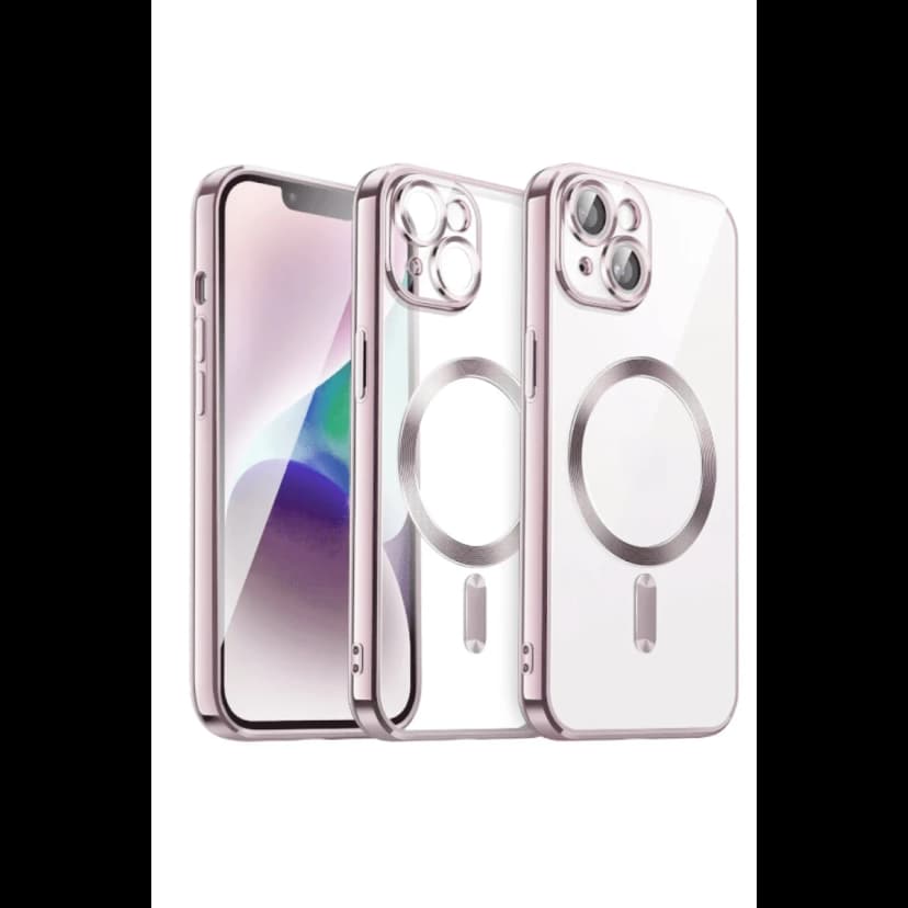 Newface Apple iPhone 15 Kılıf Kross Magneticsafe Kapak - Rose