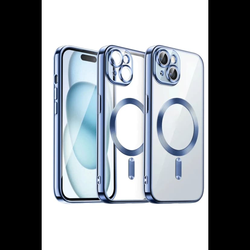 Newface Apple iPhone 15 Kılıf Kross Magneticsafe Kapak - Sierra Blue