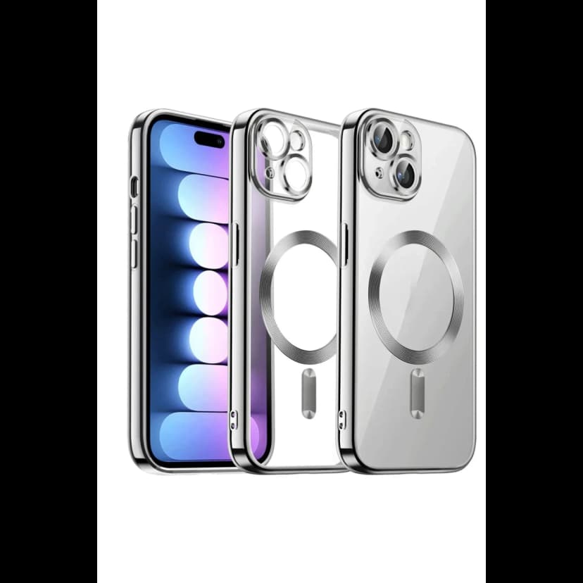 Newface Apple iPhone 15 Kılıf Kross Magneticsafe Kapak - Titan Gri