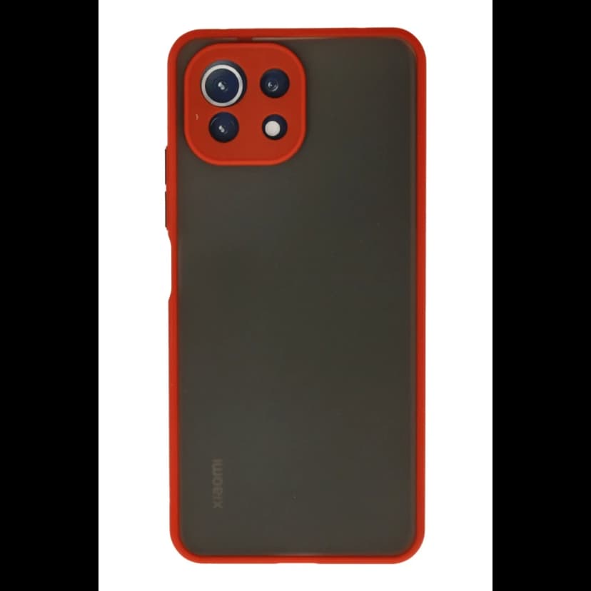 Newface Xiaomi Mİ 11 Lite Kılıf Montreal Silikon Kapak - Kırmızı
