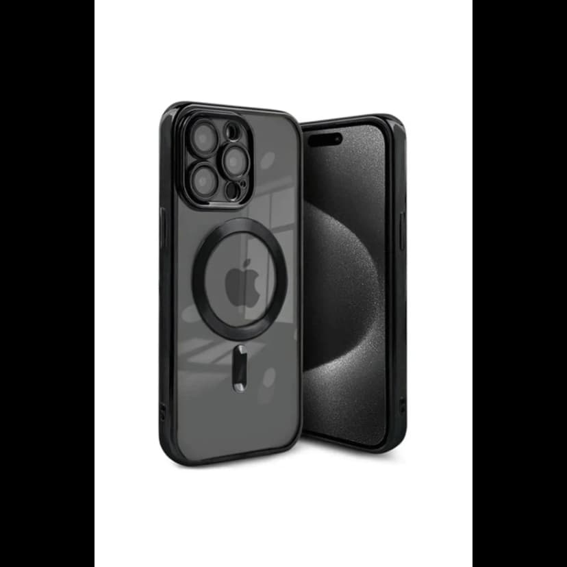 Newface Apple iPhone 15 Pro Max Kılıf Kross Magneticsafe Kapak - Siyah
