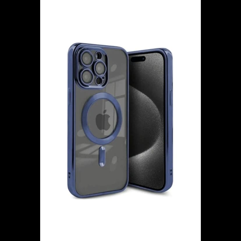 Newface Apple iPhone 15 Pro Max Kılıf Kross Magneticsafe Kapak - Lacivert