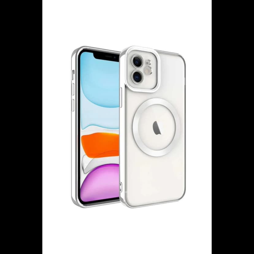 Newface Apple iPhone 11 Kılıf Kross Magneticsafe Kapak - Gümüş