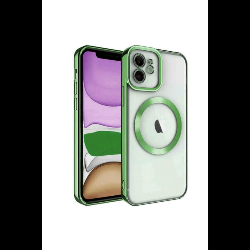Newface Apple iPhone 11 Kılıf Kross Magneticsafe Kapak - Koyu Yeşil