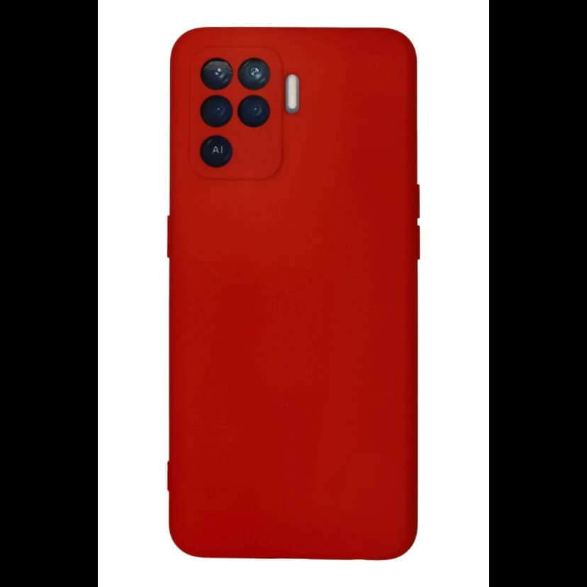 Newface Oppo Reno 5 Lite Kılıf Nano içi Kadife Silikon - Kırmızı