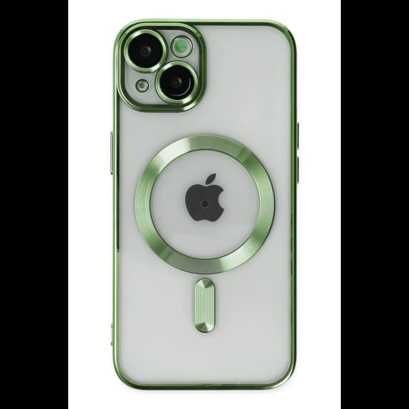 Newface Apple iPhone 14 Kılıf Kross Magneticsafe Kapak - Koyu Yeşil