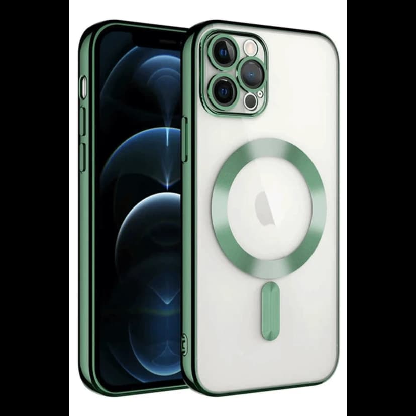 Newface Apple iPhone 14 Pro Max Kılıf Kross Magneticsafe Kapak - Koyu Yeşil