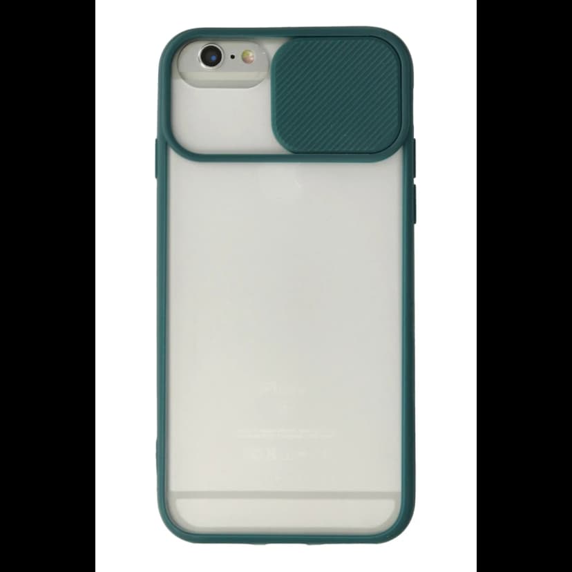 Newface Apple iPhone 6 Plus Kılıf Palm Buzlu Kamera Sürgülü Silikon - Yeşil
