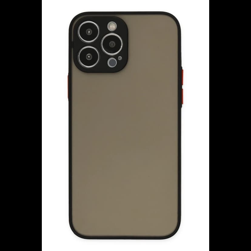 Newface Apple iPhone 15 Pro Max Kılıf Montreal Silikon Kapak - Siyah