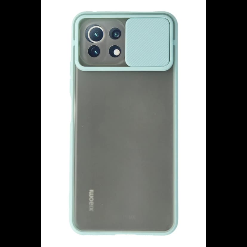 Newface Xiaomi Mİ 11 Lite Kılıf Palm Buzlu Kamera Sürgülü Silikon - Turkuaz