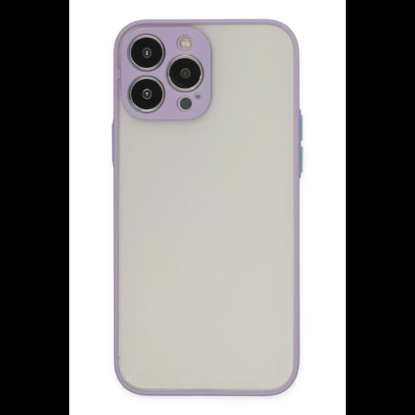 Newface Apple iPhone 15 Pro Max Kılıf Montreal Silikon Kapak - Mor