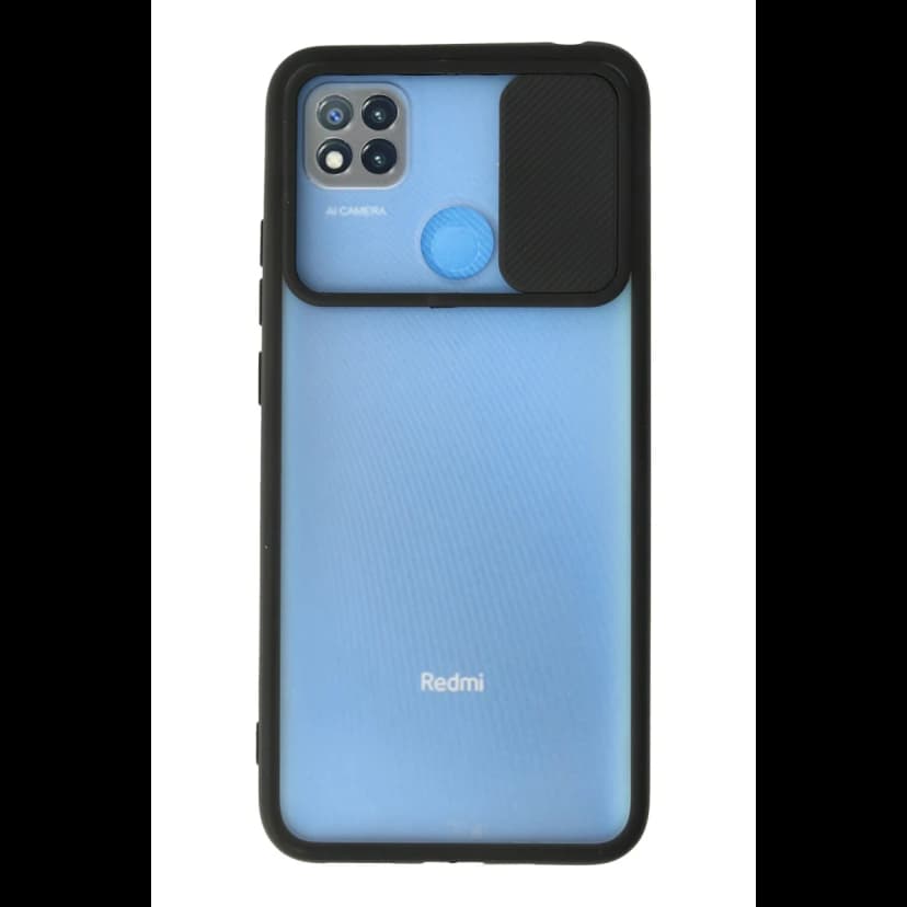 Newface Xiaomi Redmi 9C Kılıf Palm Buzlu Kamera Sürgülü Silikon - Siyah