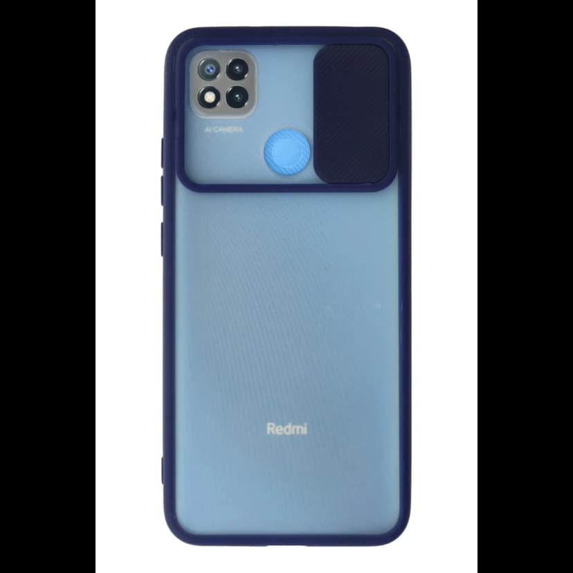 Newface Xiaomi Redmi 9C Kılıf Palm Buzlu Kamera Sürgülü Silikon - Lacivert