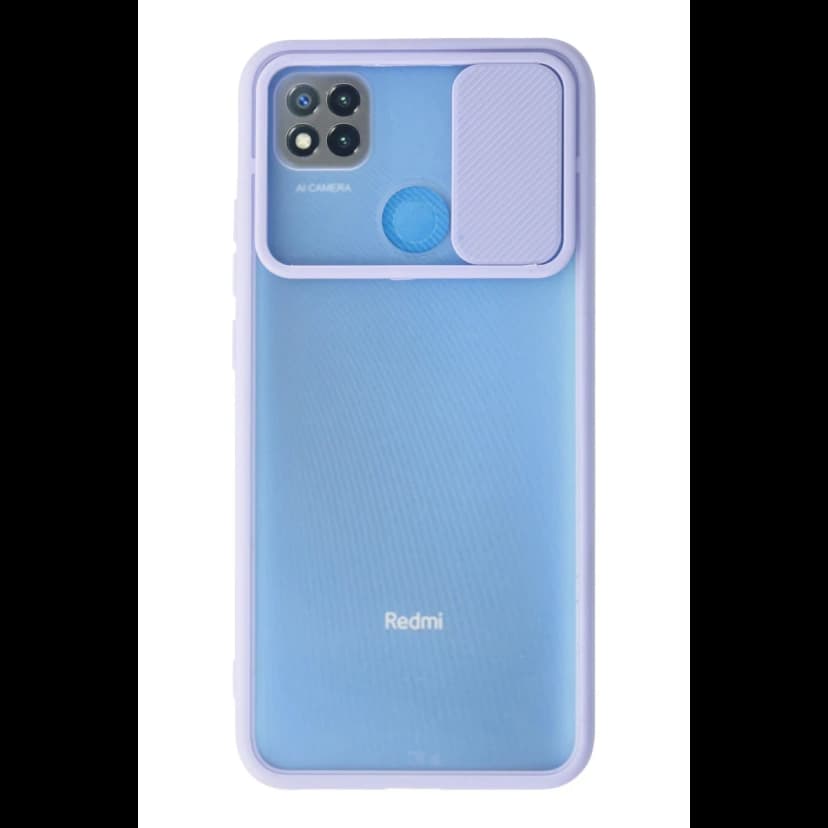 Newface Xiaomi Redmi 9C Kılıf Palm Buzlu Kamera Sürgülü Silikon - Lila