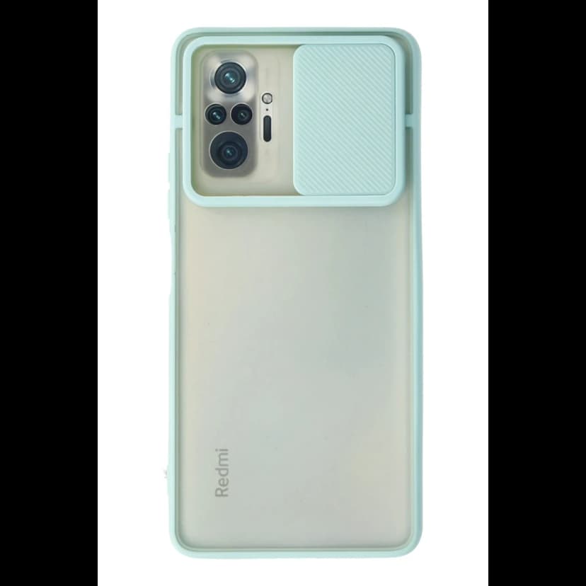 Newface Xiaomi Redmi Note 10 Pro Kılıf Palm Buzlu Kamera Sürgülü Silikon - Turkuaz