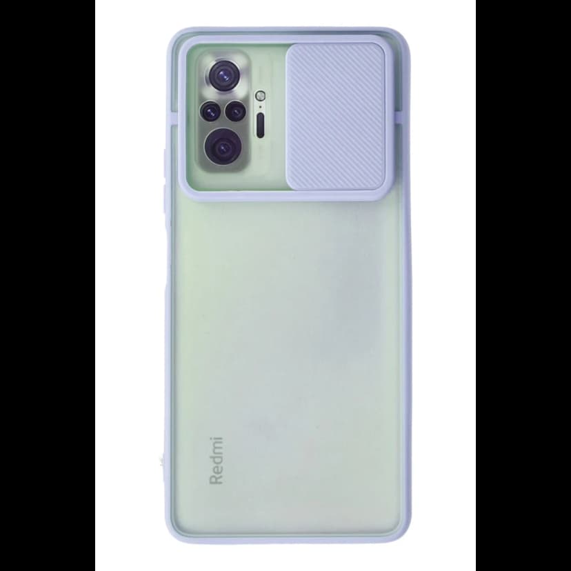 Newface Xiaomi Redmi Note 10 Pro Kılıf Palm Buzlu Kamera Sürgülü Silikon - Lila