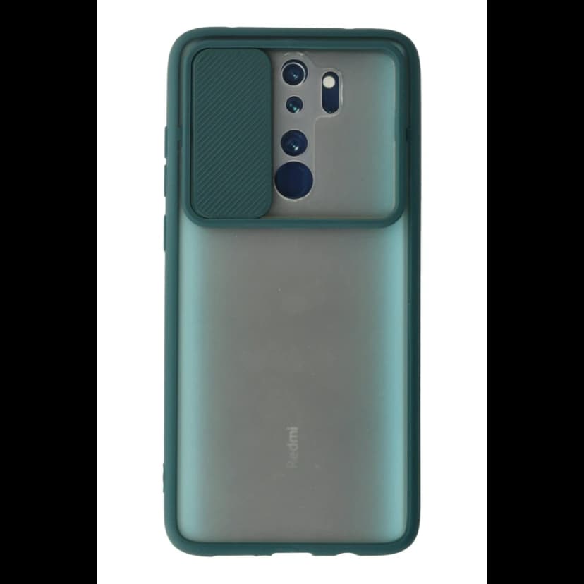 Newface Xiaomi Redmi Note 8 Pro Kılıf Palm Buzlu Kamera Sürgülü Silikon - Yeşil