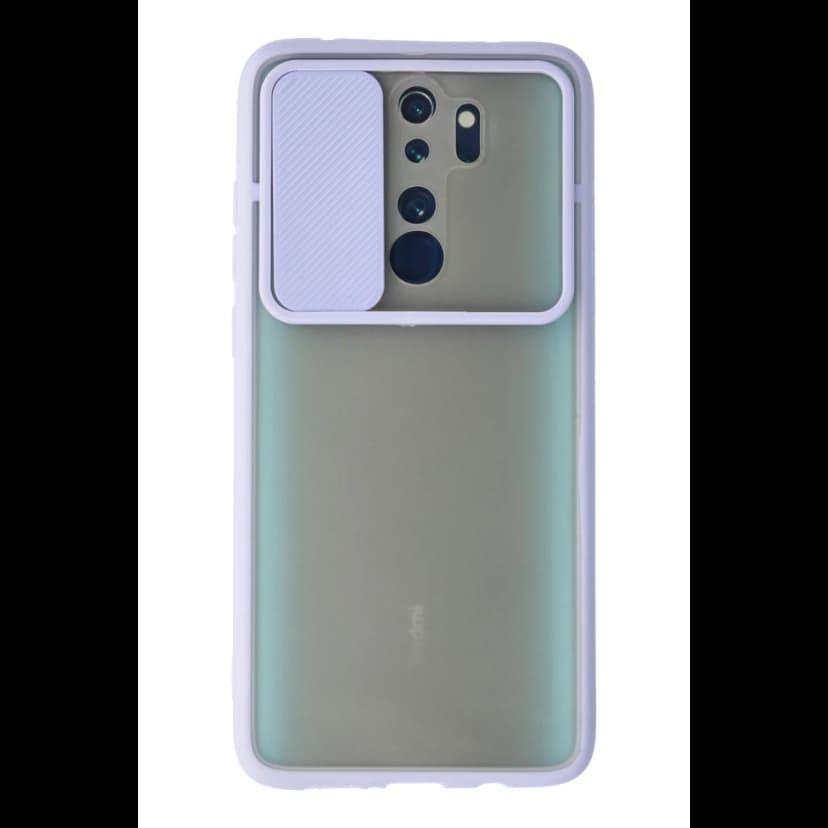 Newface Xiaomi Redmi Note 8 Pro Kılıf Palm Buzlu Kamera Sürgülü Silikon - Lila