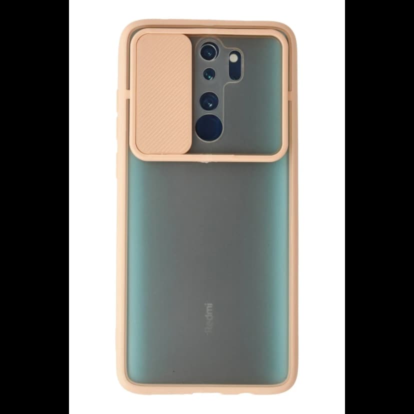 Newface Xiaomi Redmi Note 8 Pro Kılıf Palm Buzlu Kamera Sürgülü Silikon - Pembe