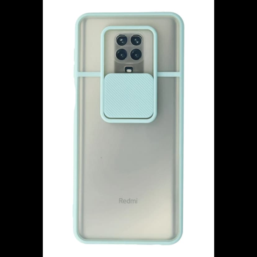 Newface Xiaomi Redmi Note 9 Pro Kılıf Palm Buzlu Kamera Sürgülü Silikon - Turkuaz