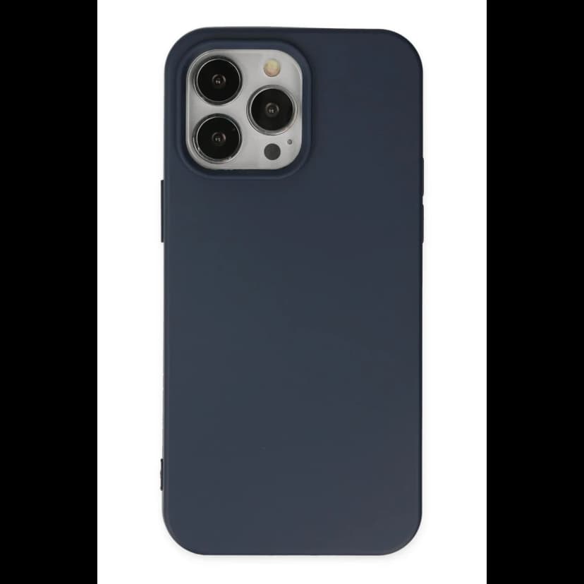 Newface Apple iPhone 15 Pro Kılıf Nano içi Kadife Silikon - Lacivert