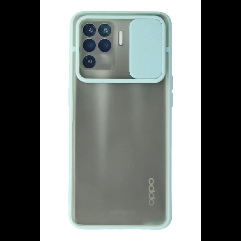 Newface Oppo Reno 5 Lite Kılıf Palm Buzlu Kamera Sürgülü Silikon - Turkuaz