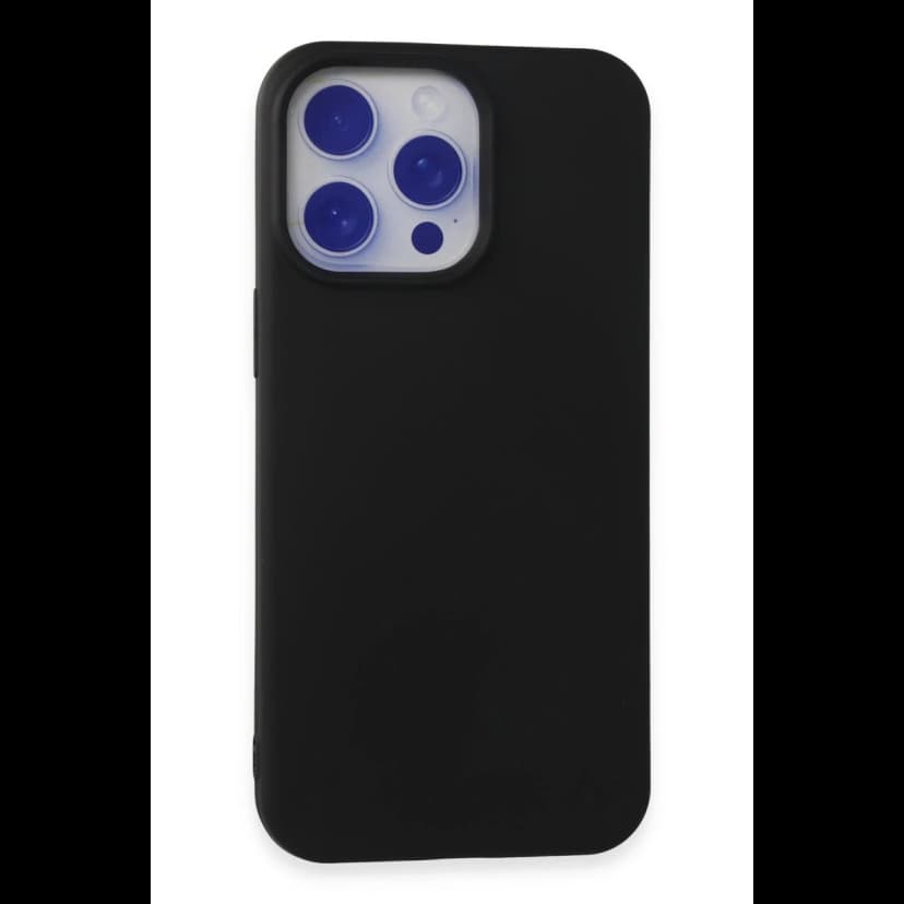 Newface Apple iPhone 15 Pro Max Kılıf Nano içi Kadife Silikon - Siyah