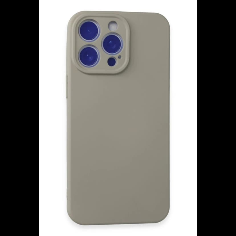 Newface Apple iPhone 15 Pro Max Kılıf Nano içi Kadife Silikon - Titan Gri
