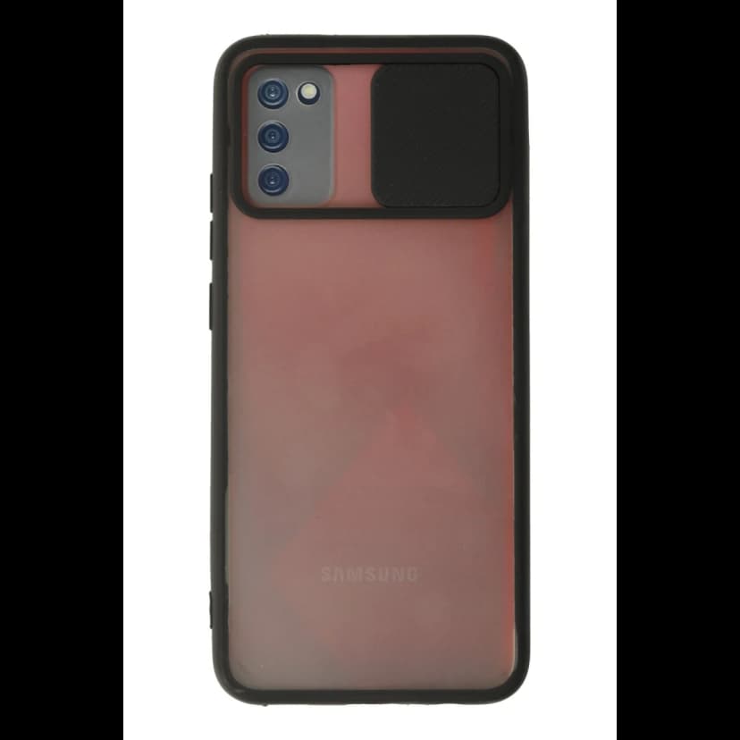 Newface Samsung Galaxy A02S Kılıf Palm Buzlu Kamera Sürgülü Silikon - Siyah