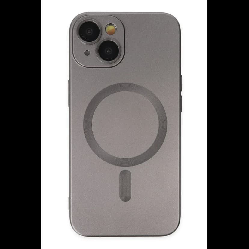 Newface Apple iPhone 14 Plus Kılıf Moshi Lens Magneticsafe Silikon - Füme