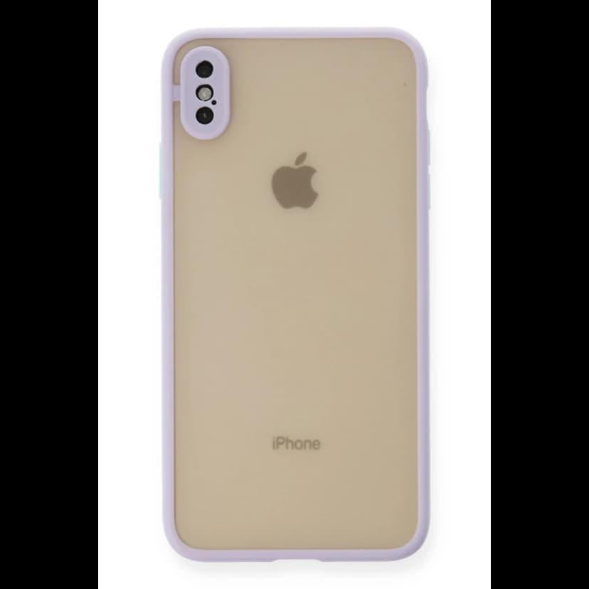 Newface Apple iPhone XS Max Kılıf Montreal Silikon Kapak - Mor